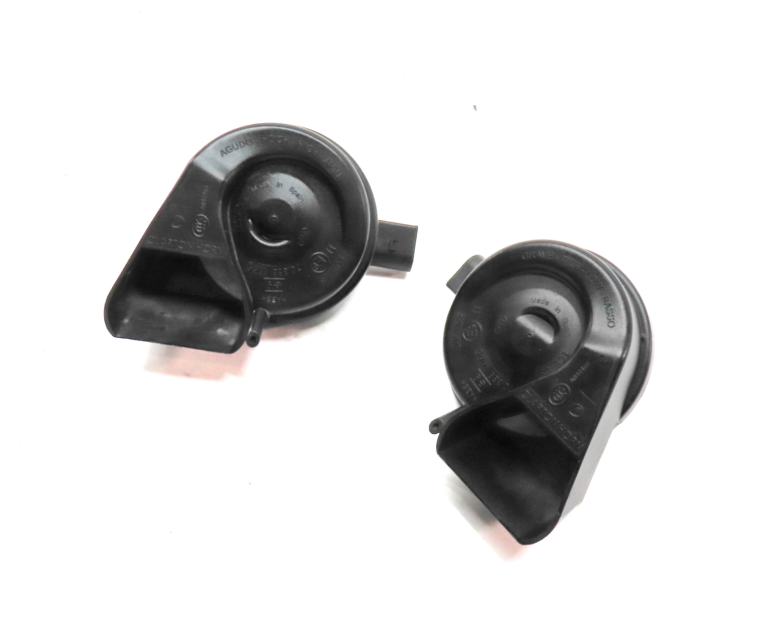 2008-2017 AUDI A4 A5 S4 S5 Q5 (B8 8K 8R 8T) HIGH & LOW TONE SAFETY HORN SET — exact item pictured